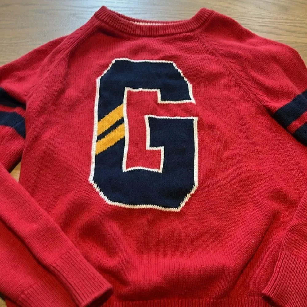 GAP Monogram Logo Graphic Sweater Size M (8-9)
